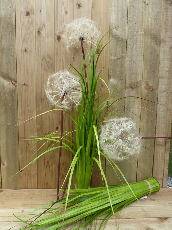 Dandelion Artificial Flower Fluffy Faux Silk Thistle Single Stem