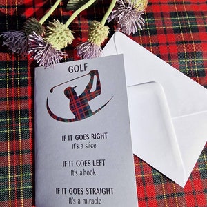 Carte de golf personnalisée drôle citations de golf carte insolite pour toute occasion anniversaire carte de golf merci vierge à l'intérieur