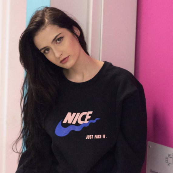 Nike Sweater Pullover Parody Pastel Grunge Internet Art Etsy