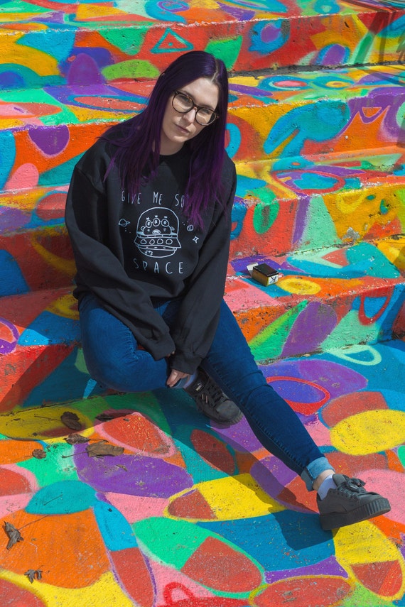 Alien UFO Sweater Grunge // Pastel Tumblr Fashion - Etsy