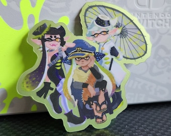 Splatoon 3 Squid Sisters and Captain Sticker