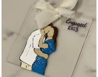 Hand Painted Acrylic Portrait Ornament