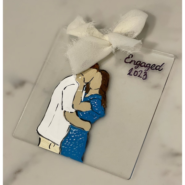 Hand Painted Acrylic Portrait Ornament