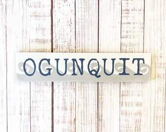 Ogunquit Maine Wood Sign, Coastal Wall Decor