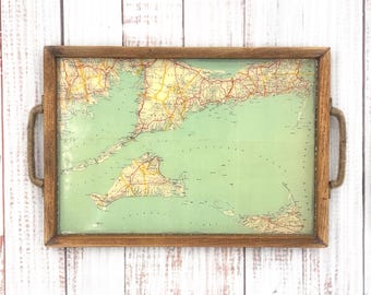 Plateau de service Océan - Wood Art & Resin