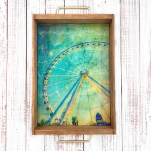 FERRIS WHEEL Serving Tray, Carnival Serving Tray, Art Print Tray, Anniversary Gift, Unique Home Decor, Entertaining