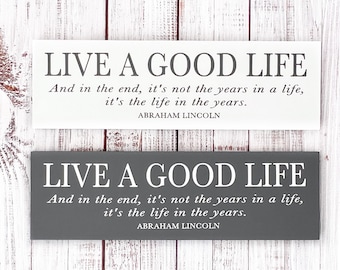 Abraham Lincoln Quote Sign, Inspirational Wood Decor (7.5x24)