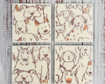 Dog/Puppy coasters-Dog gift-handmade coasters-drink coaster-Gift for her-housewarming gift-epoxy resin-Dog mom gift-dog dad gift-fathers day