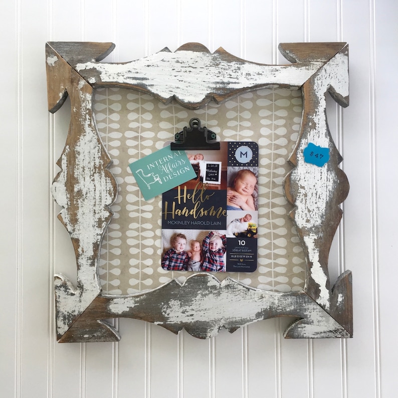 picture frame farmhouse decor photo display photo frame wall photo display rustic Antique Baluster Picture Frame Wood frame
