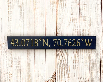 PORTSMOUTH, PORTSMOUTH NH, New Hampshire, Housewarming gift, Realtor gift, Real estate, Latitude Longitude, Gift for him, Gift for couple