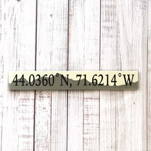 Loon Mountain - Lincoln, NH Latitude Longitude sign Made to order - Cabin Decor - Ski Chalet Decor - Ski Instructor Gift - Mountain Decor