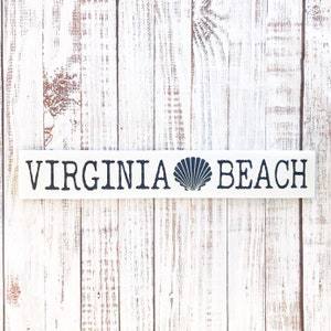 Virginia Beach sign-chesapeake bay-va beach-norfolk-virginia beach va-beach sign-beach decor-cottage decor-custom wood sign