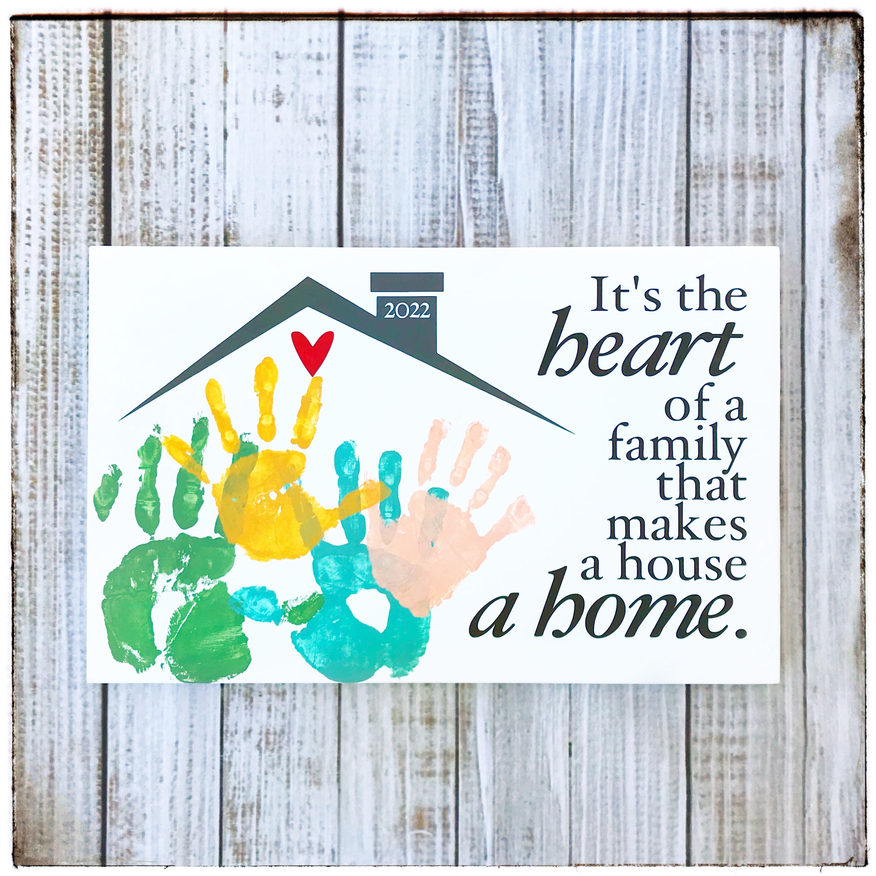 Hallmark in Our Home We Do Love Wood Sign Family Handprint Kit