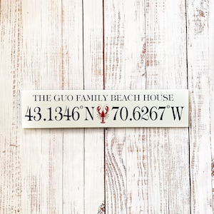 CUSTOM BEACH SIGN, Custom sign, Personalized gift, Housewarming gift, Beach house, Beach decor, Coastal decor, Wood sign, Gift for him