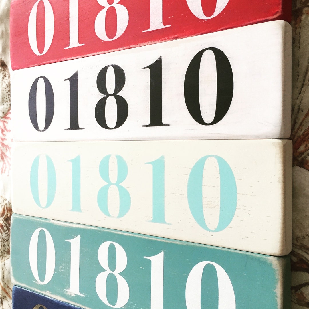 Custom Zip Code Wood Sign, Personalized Housewarming Gift - Etsy