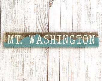 Mount Washington Wooden Ski Sign, New Hampshire Decor