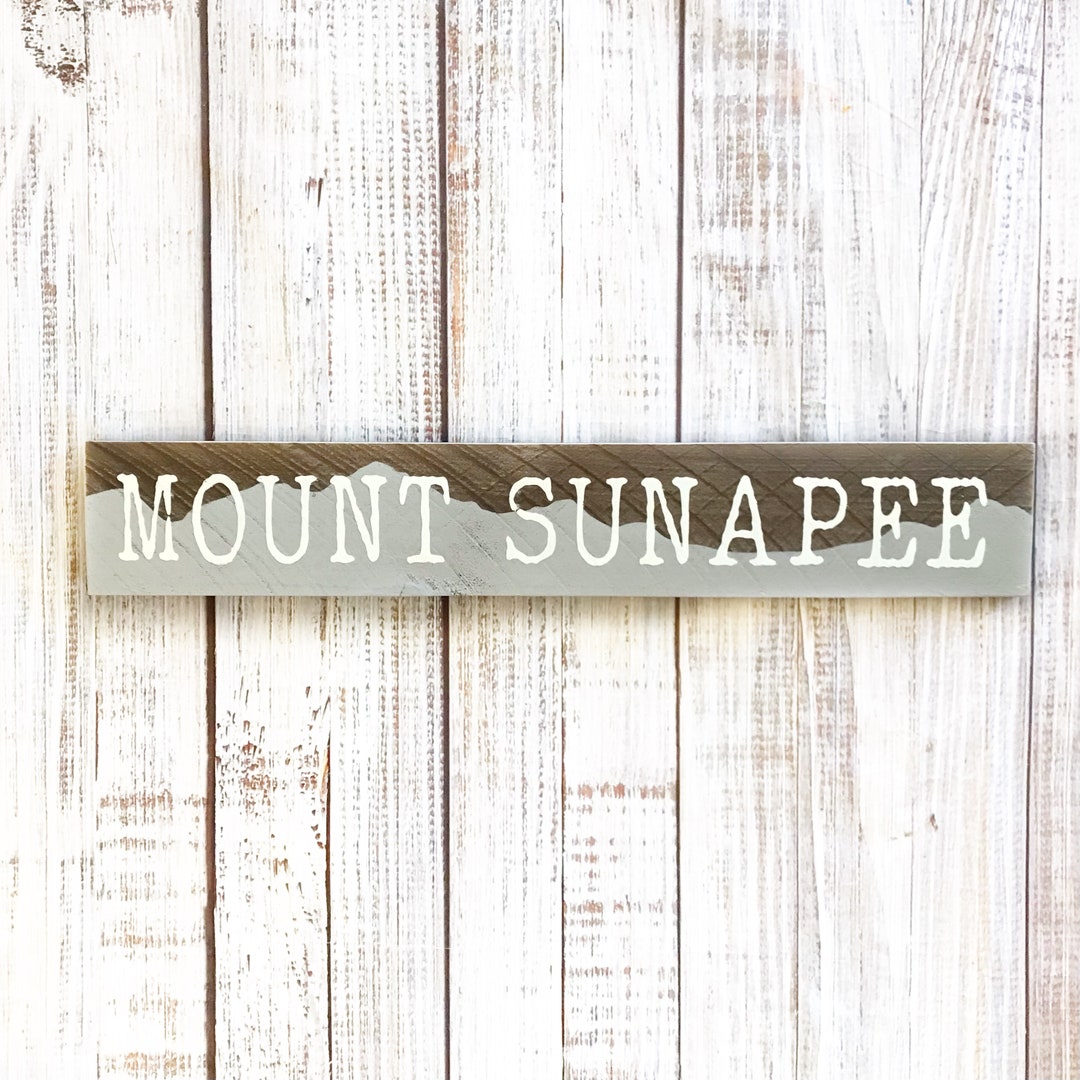 Mount Twynam Sign Mount Sunapee Wooden Ski Sign, Mountain Decor (4x24) - Etsy