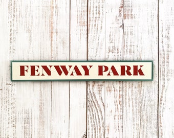 Fenway Park Wooden Sign, Red Sox Gift, Handpainted