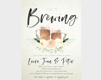 love is brewing bridal shower invite