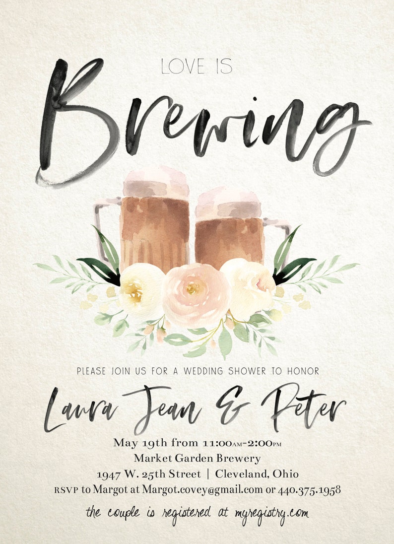 Love is Brewing Bridal Shower Invite Etsy