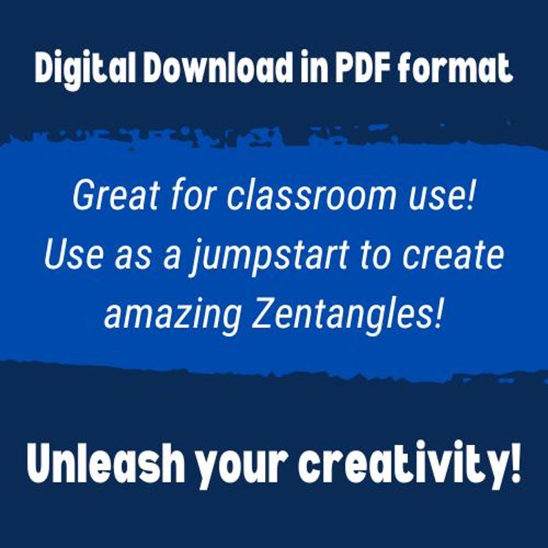 Zentangle Paper.pdf Zentangle Bundle Digital Download | Tangle Pattern | Zentangle Template ...
