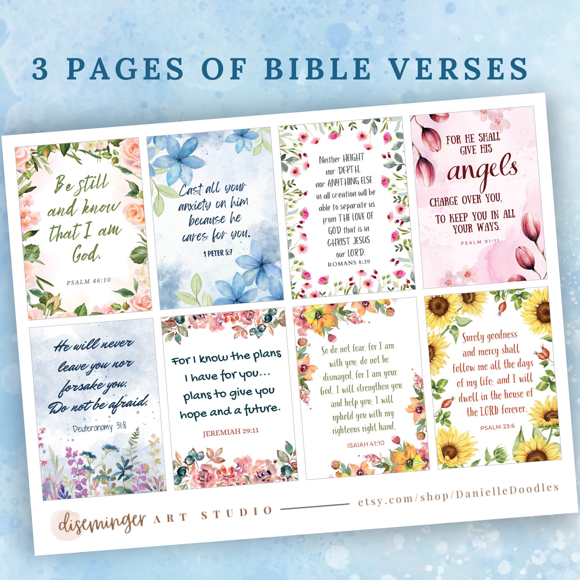 Printable BIBLE VERSE Cards Scripture Cards Christian Printable Printable BIBLE VERSE Cards Scripture Cards Christian Printable