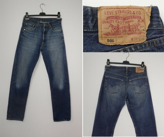 Vintage 90s Levis 501 0174 Jeans / Blue Levis W31 L34 / Made | Etsy