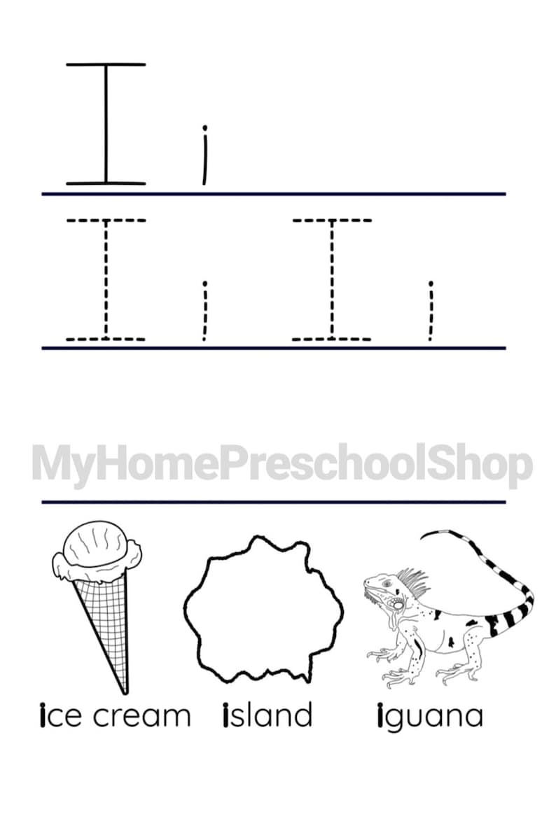 Letter I Worksheet | Etsy