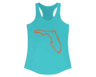 Miami Dolphins Women's Ideal Racerback Tank. Women's Dolphins Tank.