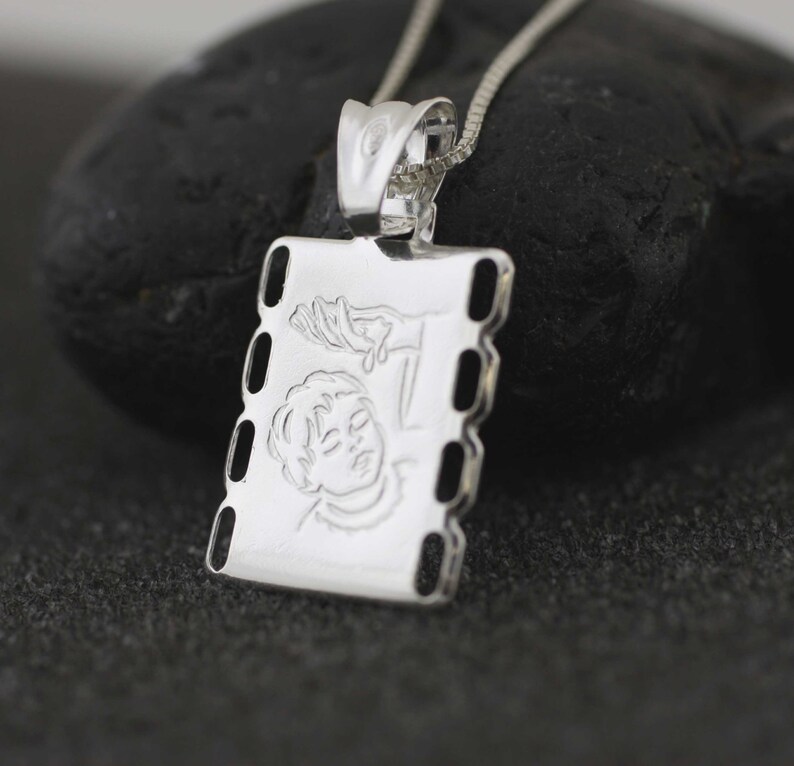 Sterling Silver Baptism Medal Catholic Jewelry Godmother Etsy