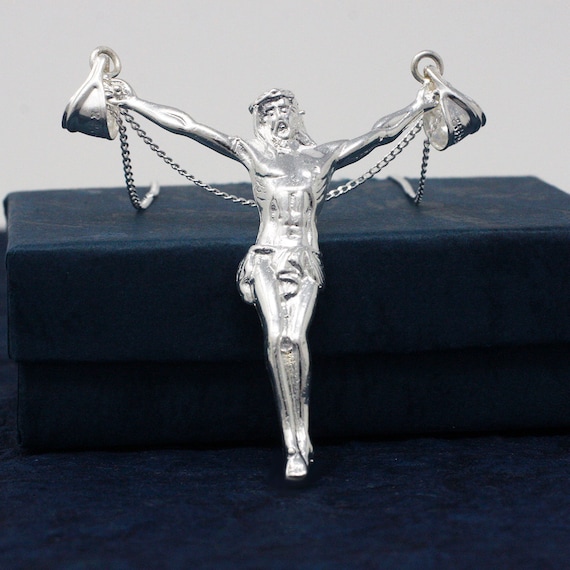 Large Jesus Christ Necklace, XL Jesus Christ Arms Open Necklace