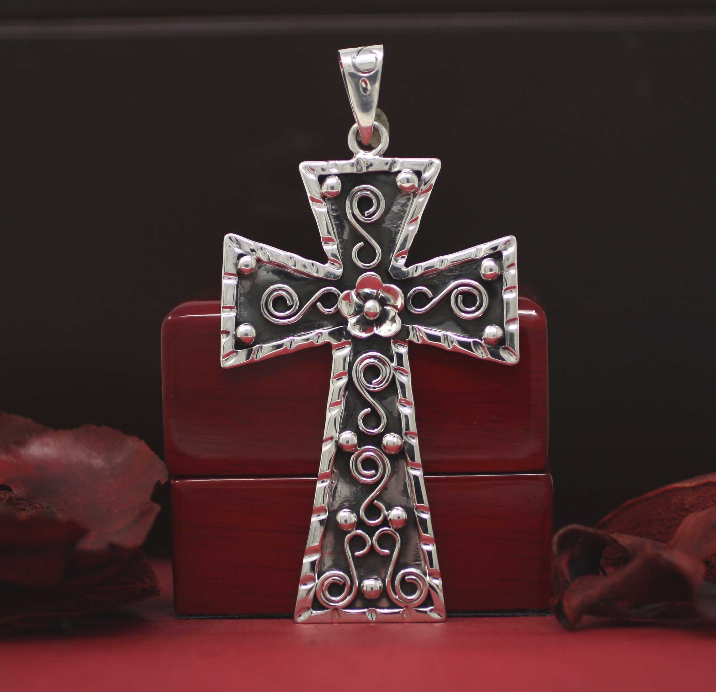 Silver Large Cross Necklace Sterling Silver XL Cross Etsy