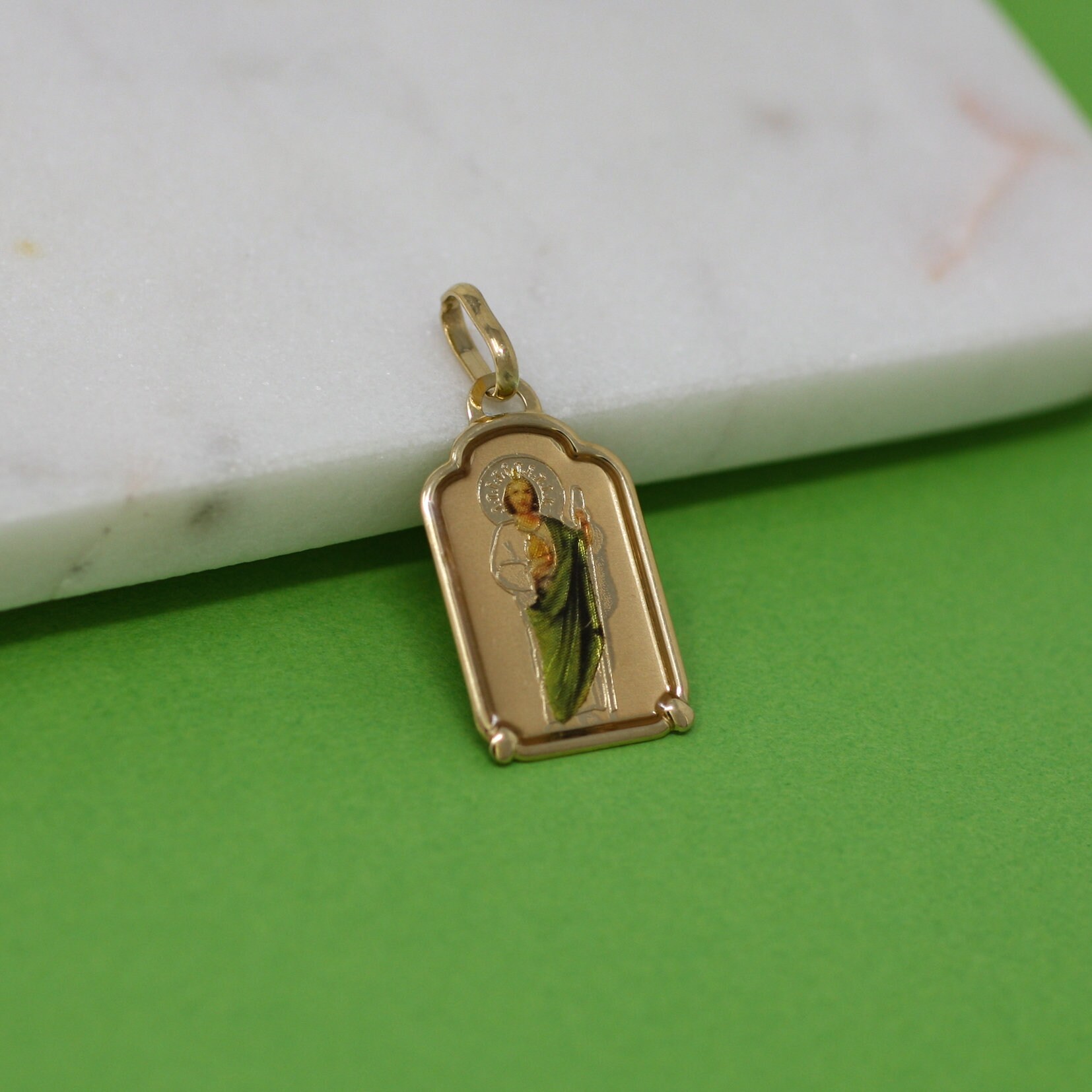 14k St. Jude Medal Saint Jude Necklace 14k Gold St Jude - Etsy