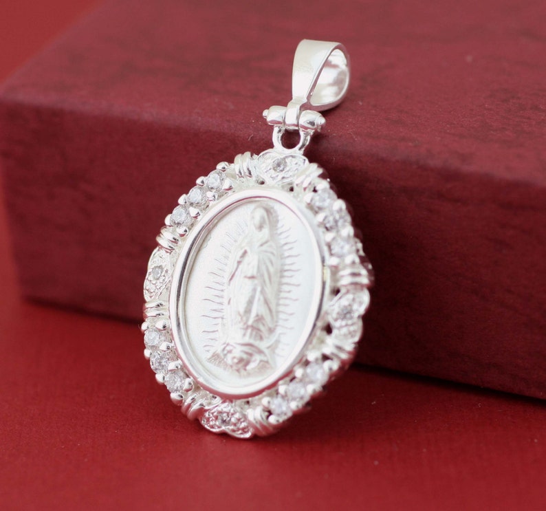 799646c01 Sterling Silver Our Lady of Guadalupe Medal, Virgen De Guadalupe ...