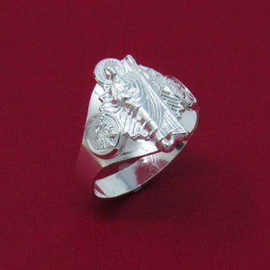 Saint Jude Ring, Sterling Silver 925 Saint Jude, Sterling Silver St Jude, Catholic Jewelry, Saint Jude Thaddeus Ring, Anillo San Judas