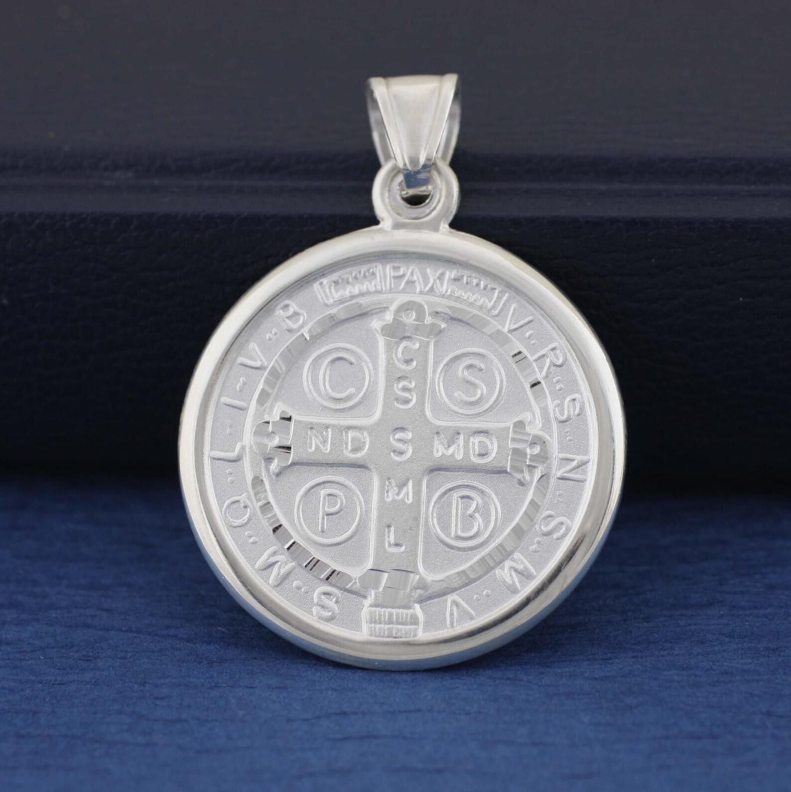 Sterling Silver Saint Benedict Medal, Silver Saint Benedict Necklace ...