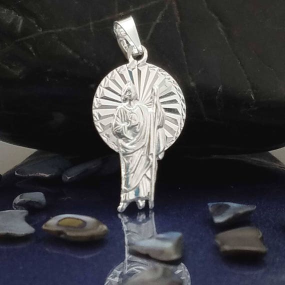 Saint jude necklace silver deals