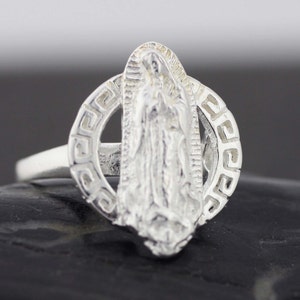 Our Lady Guadalupe Woman Ring, Sterling Silver 925 Guadalupe Ring ...