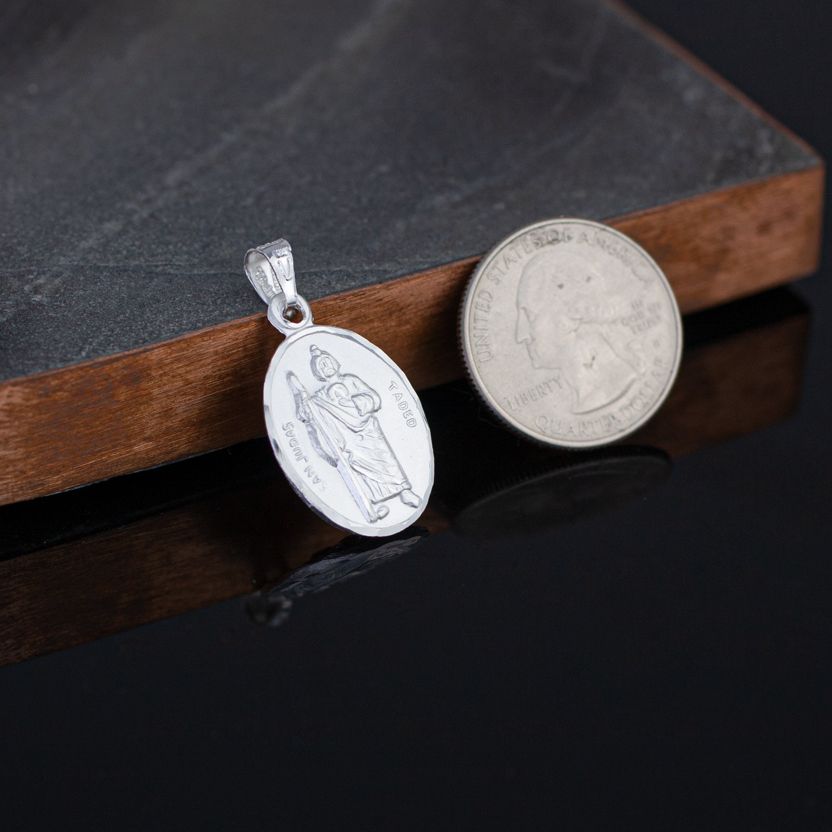 St. Jude Medal, Saint Jude Necklace, Sterling Silver St Jude Necklace ...