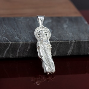 Saint Jude Necklace, Sterling Silver St Jude Necklace, Silver St Jude Apostle Necklace, Silver St Jude Medal, San Judas Tadeo, St Jude Medal
