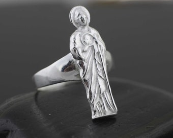 Saint Jude Ring, Sterling Silver 925 Saint Jude, Sterling Silver St Jude, Catholic Jewelry, Saint Jude Thaddeus Ring, Anillo San Judas