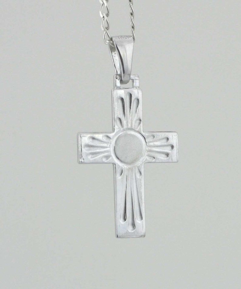 Cross Necklace Sterling Silver Cross Necklace Cross Etsy