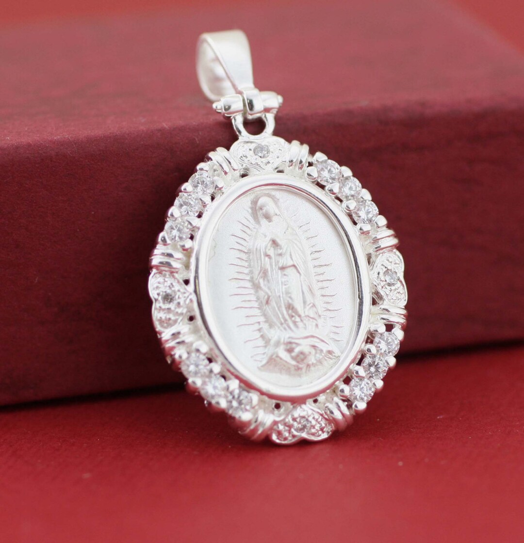 799646c01 Sterling Silver Our Lady of Guadalupe Medal, Virgen De Guadalupe ...