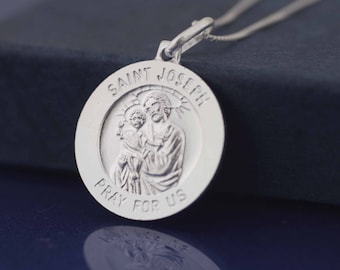 OHAYOO Collana Uomo Con Medaglia Gesù In Argento Sterling 925 - Ciondolo Rotondo Protezione, Regalo Religioso