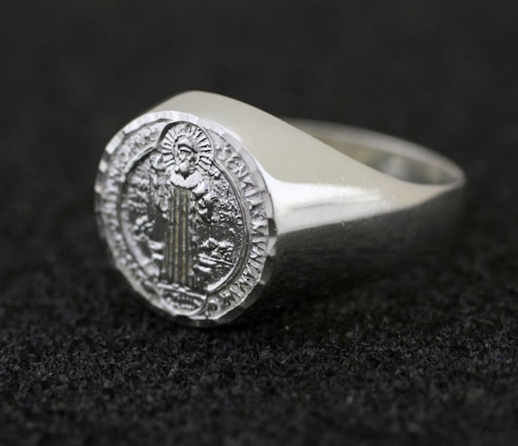 St benedict ring silver sale