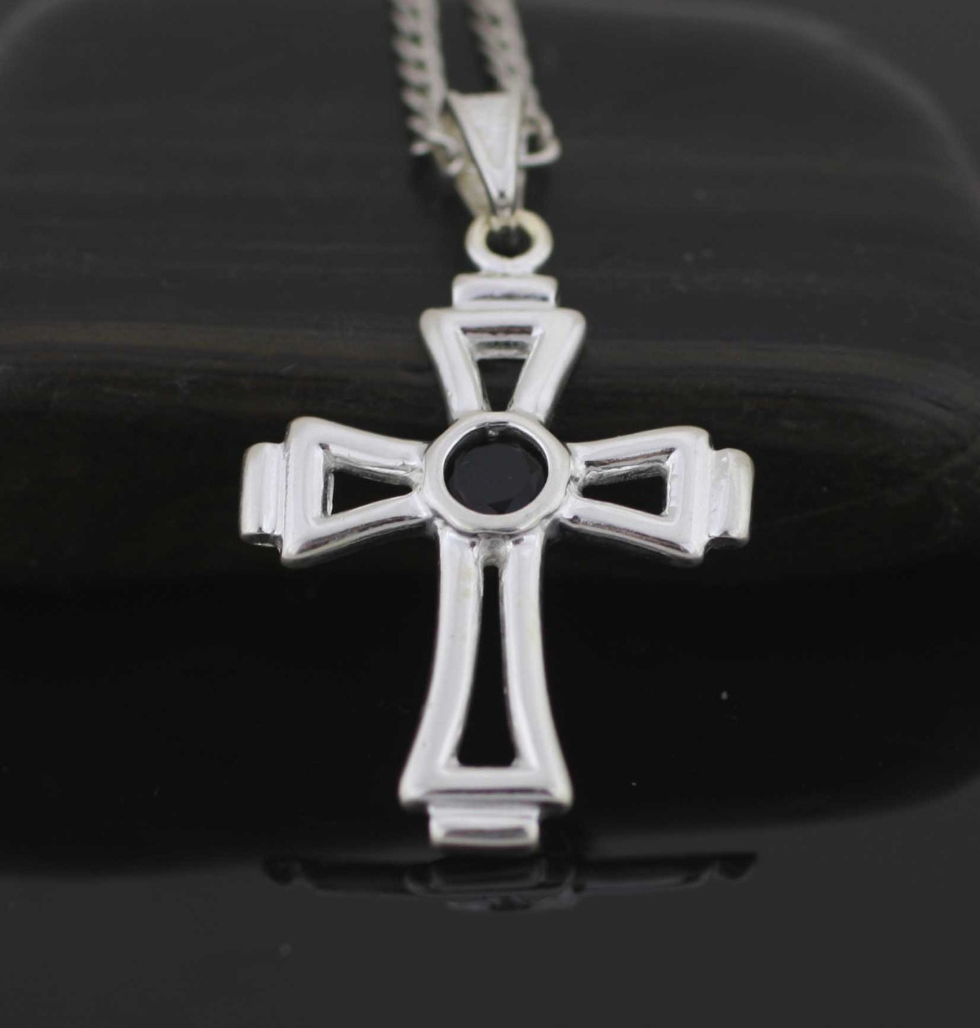 Cross Necklace Sterling Silver Cross Necklace Silver - Etsy