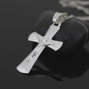 Cross Necklace, Sterling Silver Cross Necklace, Cross Pendants, Silver Italian Cross, Silver Crucifix , Crucifix Charm, Cruz de Plata