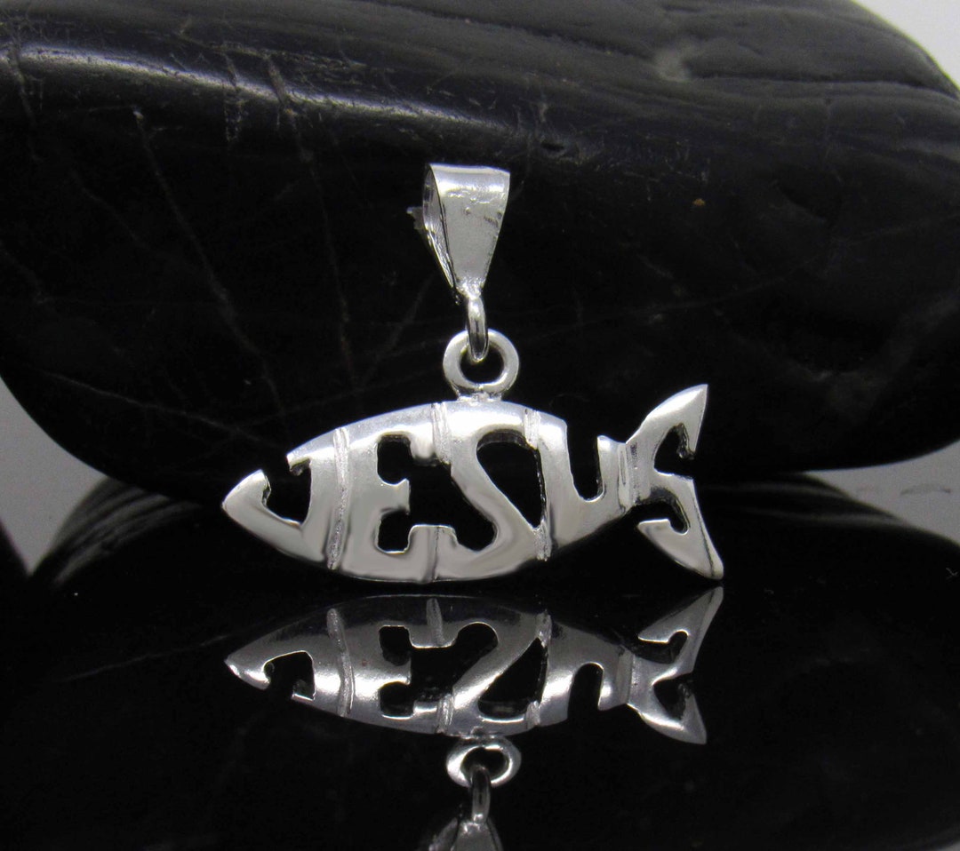 Sterling Silver Christian Fish Necklace, Fisherman of Souls Symbol