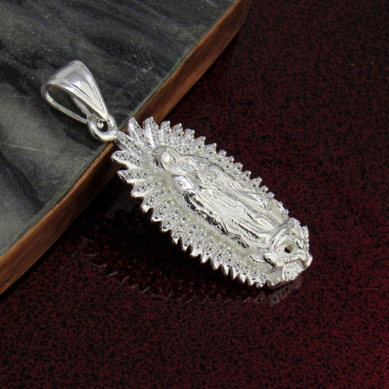 799646c01 Sterling Silver Our Lady of Guadalupe Medal Wth Cz, Virgin De Guadalupe ...