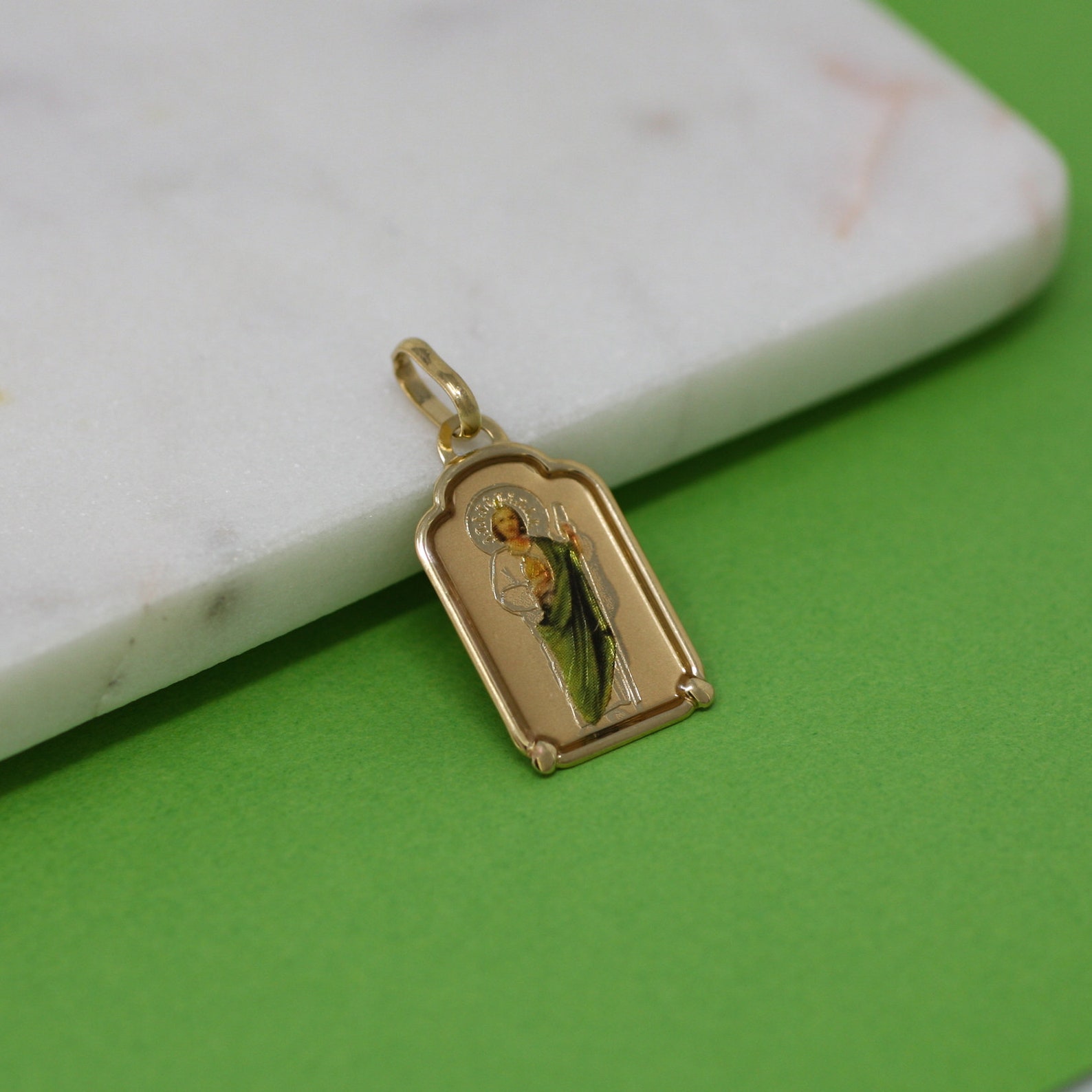 14k St. Jude Medal Saint Jude Necklace 14k Gold St Jude - Etsy
